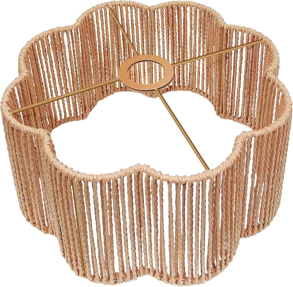 Hanging Light Lamp Shades Boho Rattan Lamp Shades, Woven LampShades for Floor Lamps Rattan Pendant Lights Boho Light Lamp, Table Lamps, Plug in Pendant Light Hanging Lamp