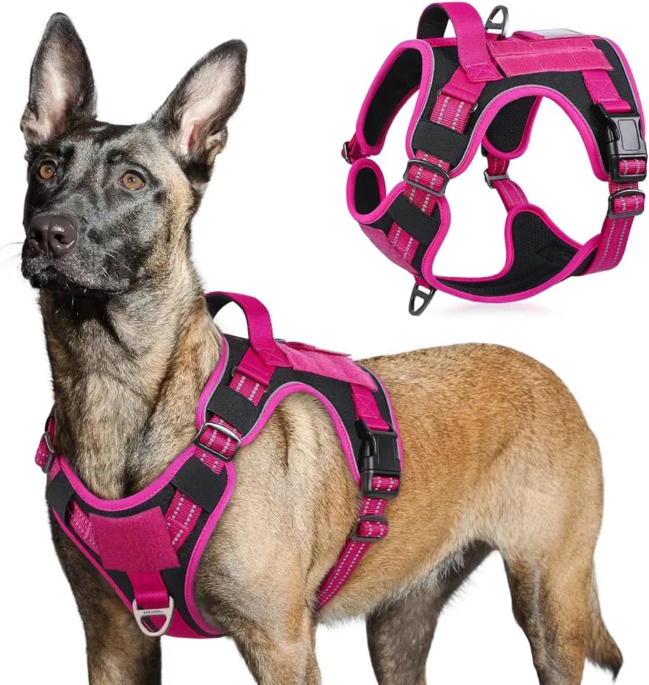 rabbitgoo Tactical Dog Harness for Large, No Pull Military Service Vest