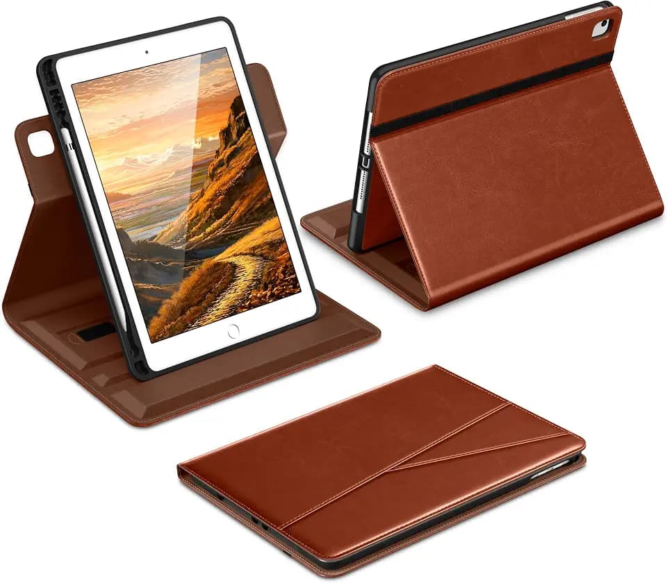 DTTO for iPad 6th/5th Gen 9.7 Inch Case (2018/2017), Brown