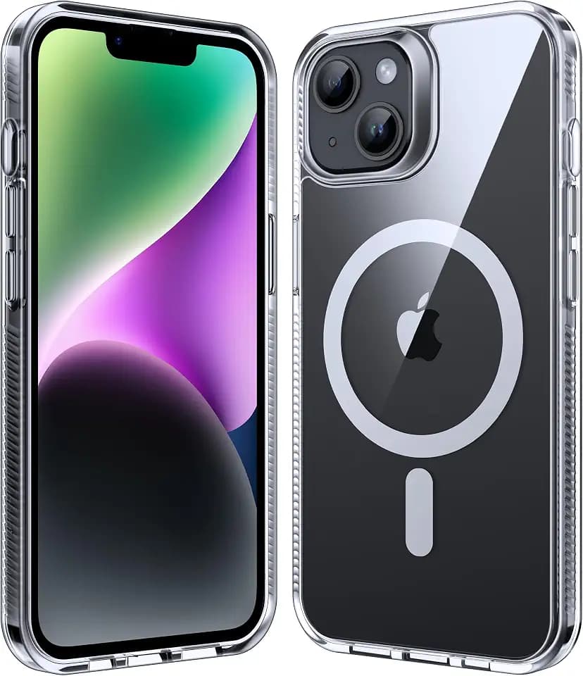 Supdeal Magnetic Clear Case for iPhone 13/14, 6.1", Transparent