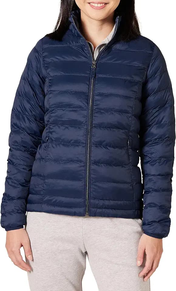 Amazon Essentials Women's Lightweight Long-Sleeve Water-Resistant Packable Puffer Jacket (Available in Plus Size)