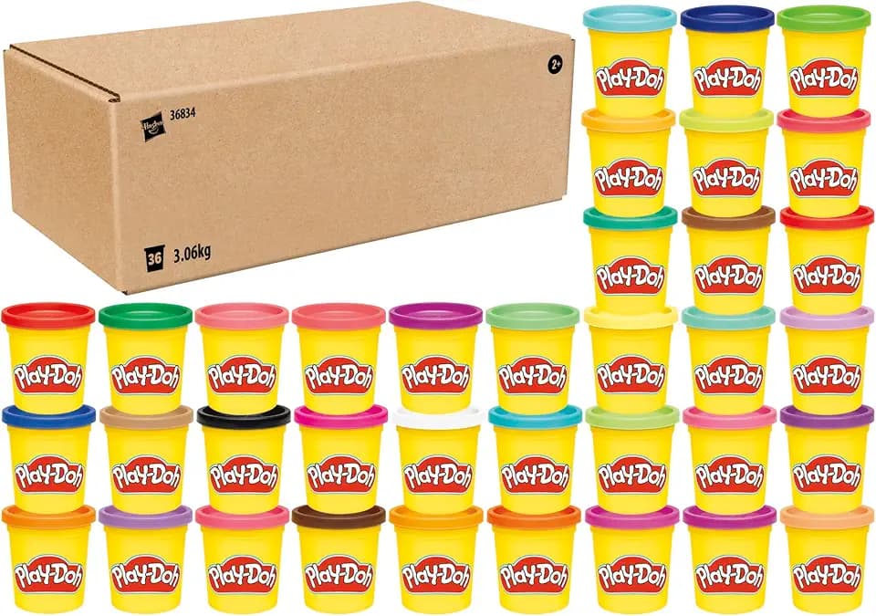 Play-Doh 36 Mega Pack, Knete für kreatives Spielen, für Kinder ab 2 Jahren 36834 Mehrfarbig 36er Pack, mehrfarbig sortiert