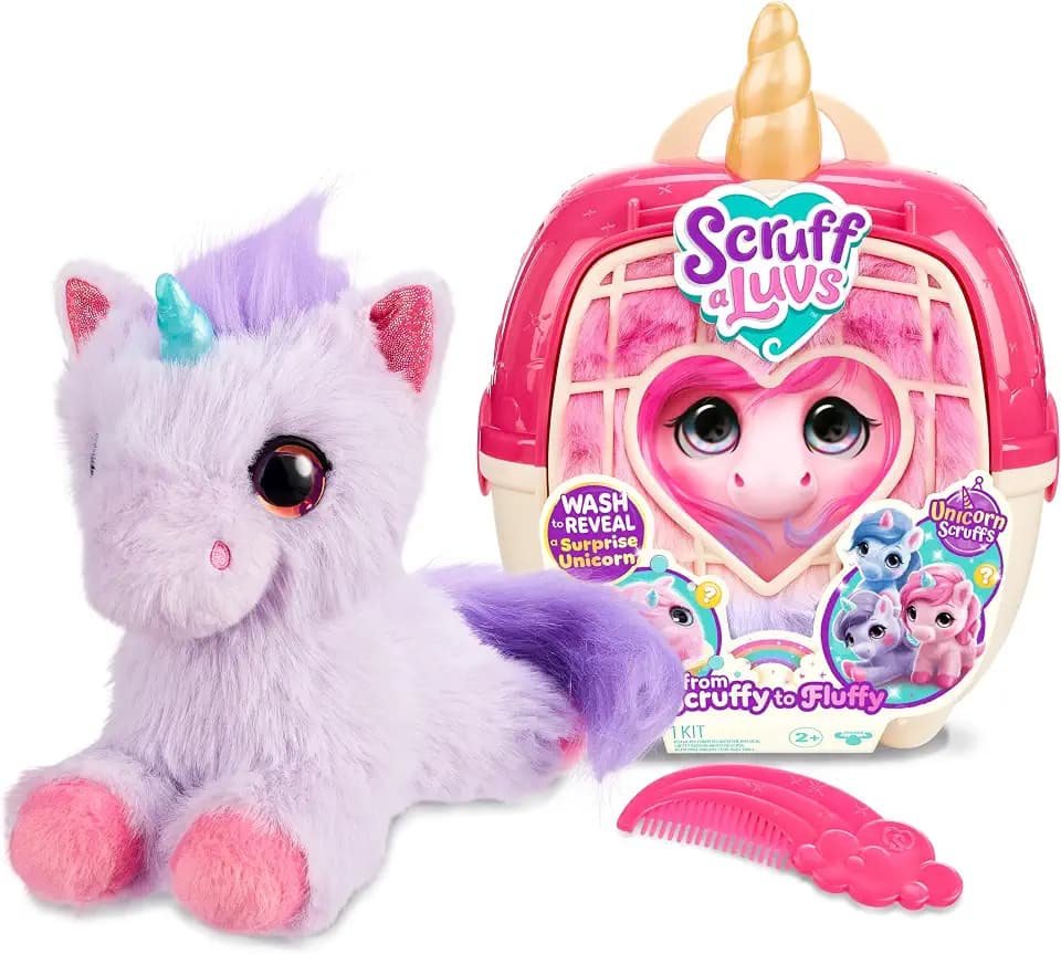 Scruff A Luvs Unicorn Scruffs Plush Toy, Wash to Reveal 1 of 4 Unicorns