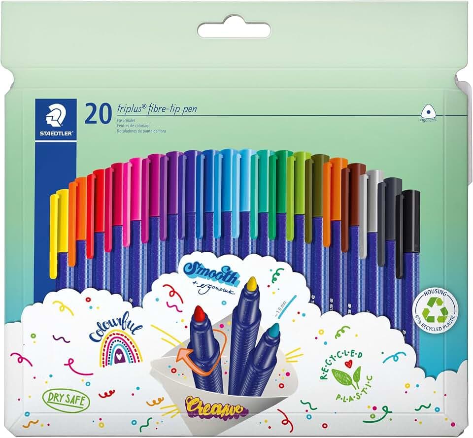 STAEDTLER triplus color 323 Fasermaler – 20er Set, 1,0 mm