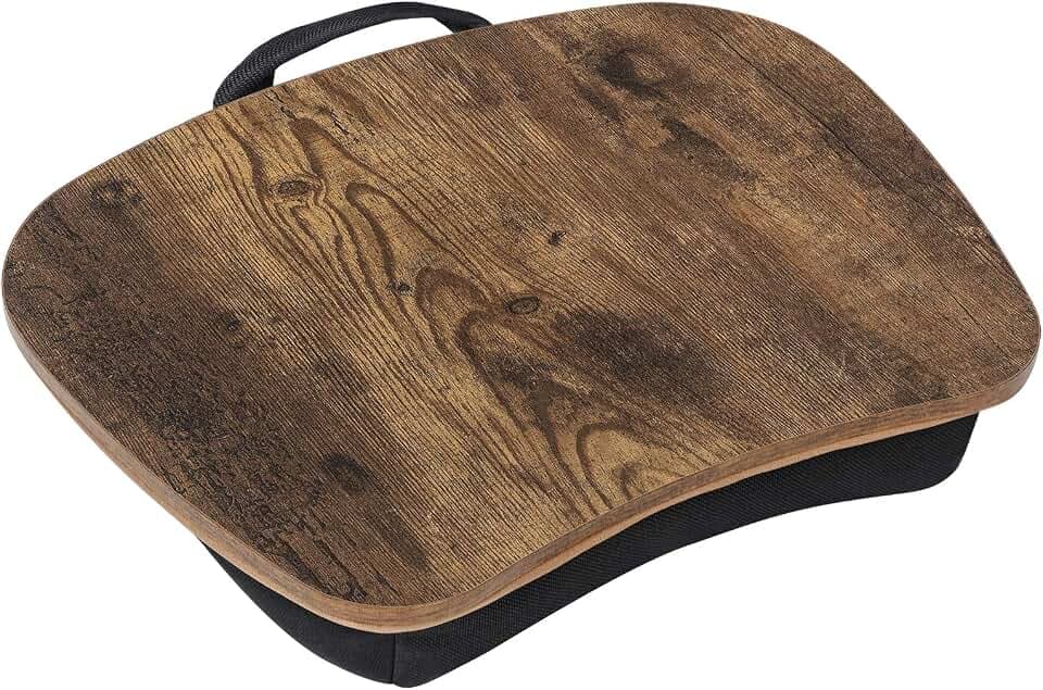 SONGMICS Lap Desk, Bed Tray, Laptop Table with Carry Handle, Cushion