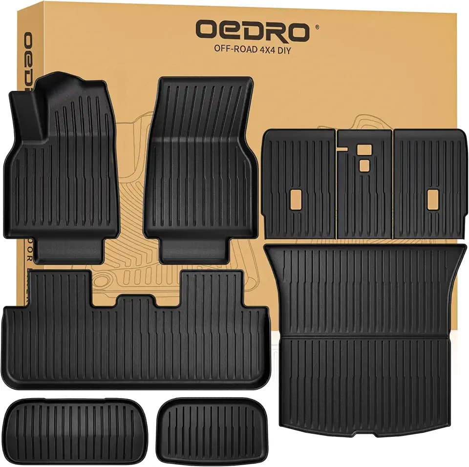 OEDRO Floor Mats Fits Tesla Model Y Juniper 2025 2026 5-Seater