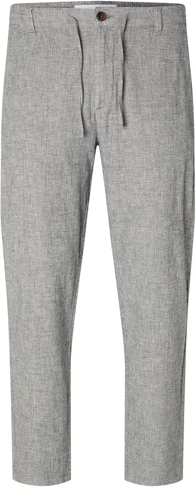 Selected Homme Male Hose Slim Tapered Leinenmix