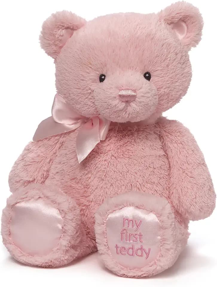 GUND My First Teddy Bear 15-Inch Pink Stuffed Animal for Ages 0+