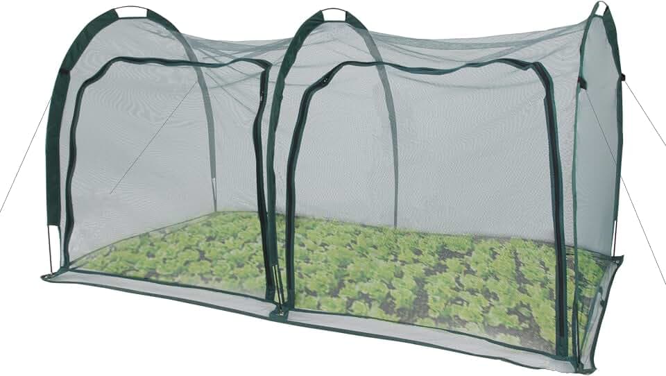 Flexible Net Grow Tunnel - Garden Greenhouse Mesh Covers Growhouse Cloche for Protecting Fruit Vegetables Plants Cultivation from Animals(2M)