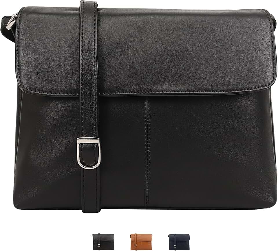 Lloyd Baker Kheda Crossbody-Tasche mit Überschlag: Zeitlose Raffinesse & funktionaler Luxus aus glattem Nappa-Anilinleder