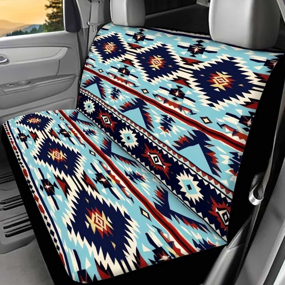 WELLFLYHOM Southwest Aztec Autozubehör, Sitzbezug für LKW, Navajo Tribal Autositzbezüge für Damen und Herren, Satteldecke, Sitzbezug, universelle Passform, SUV, Van, Limousine, 2 Stück