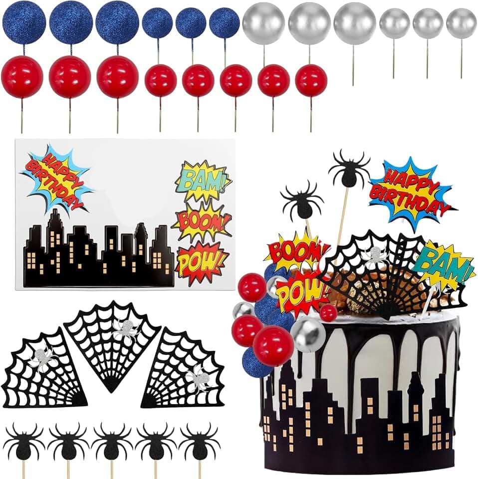 Tortendeko Junge Superhero Tortenfiguren Spider Kuchen Deko