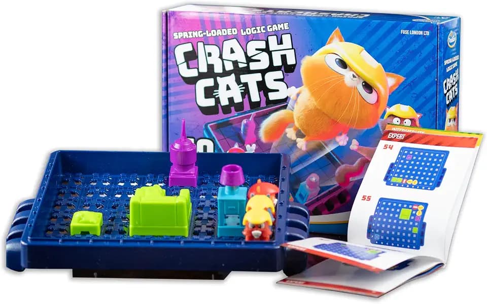 ThinkFun Crash Cats: The Super Fun Spring Loaded Logic Game for Children Ages 8+ - MESH Accredited