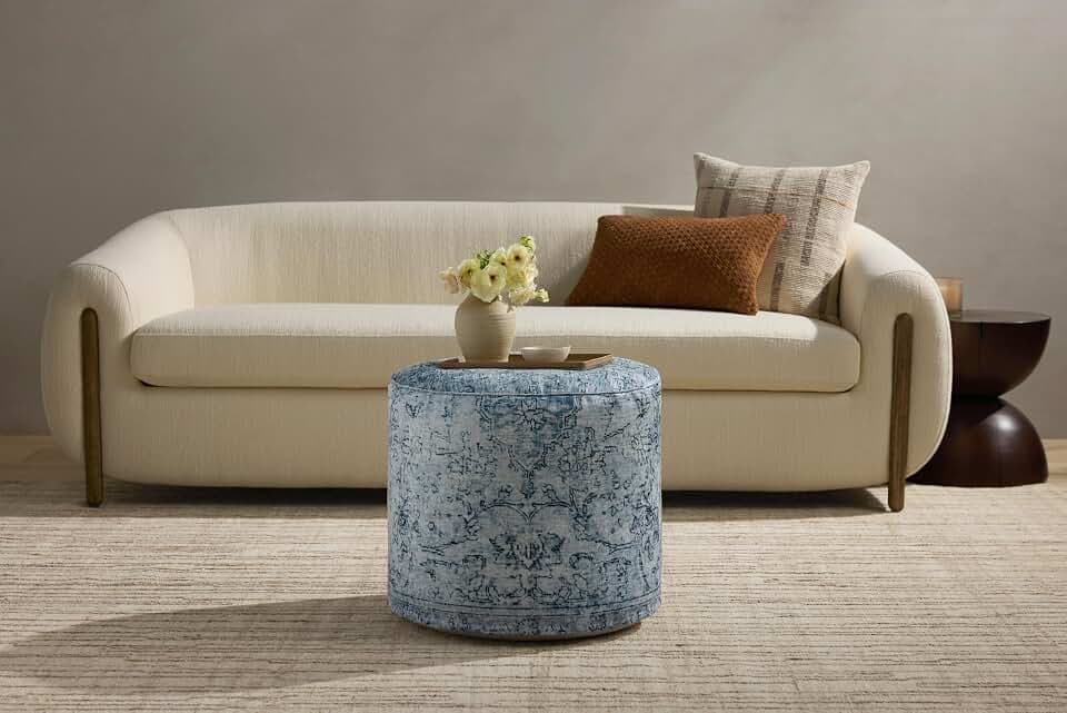 Loloi No Name Slate 18" W x 18" D x 20" H Pouf