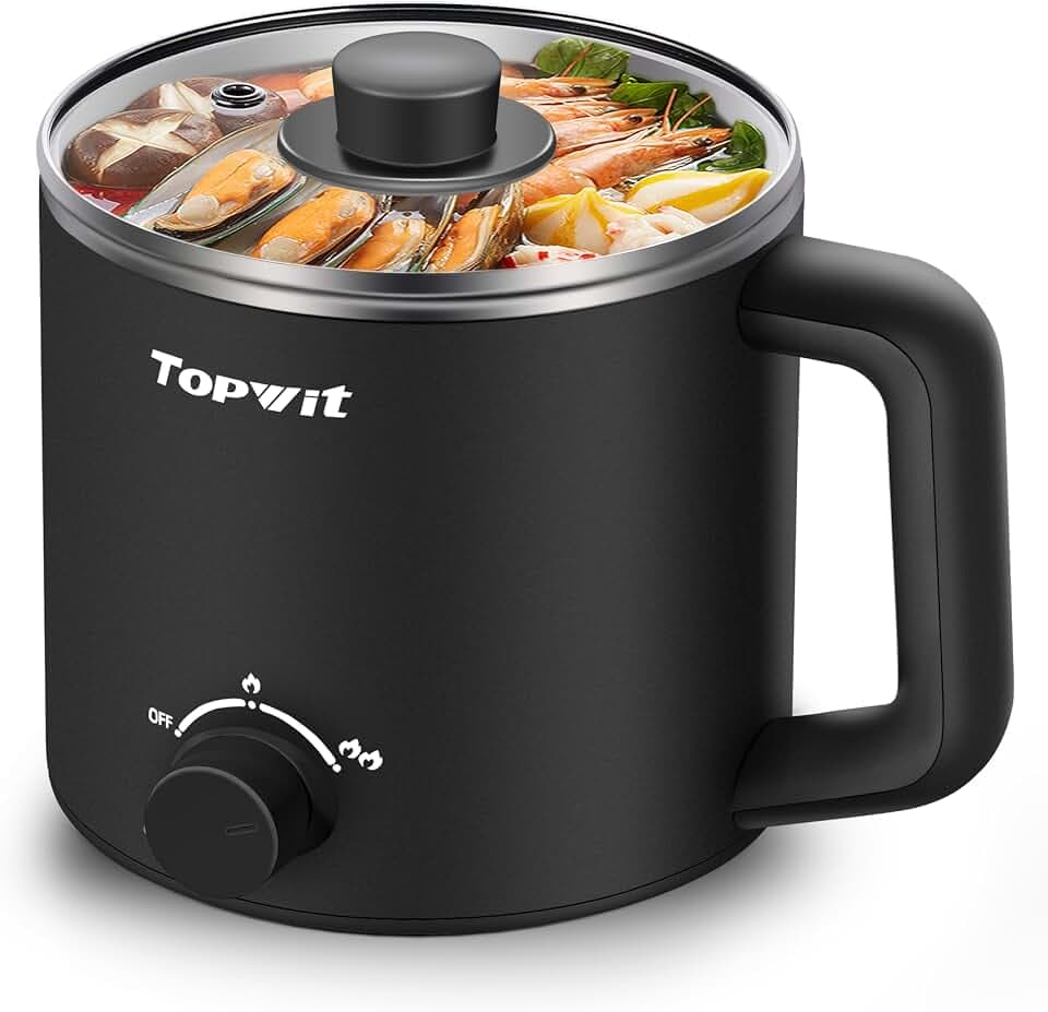 Topwit 1.6L Electric Pot, Electric Hot Pot with 304 Stainless Steel