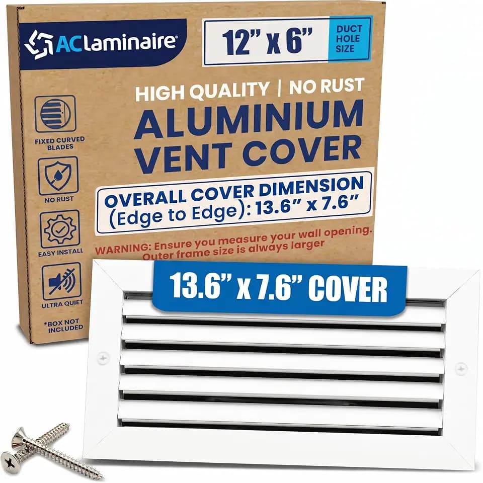 12x6 Aluminum Wall Ceiling Air Return Vent Cover HVAC Rustproof Grille