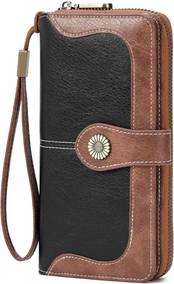 FALAN MULE Womens Wallet RFID Blocking Bifold Leather Credit Card Holder