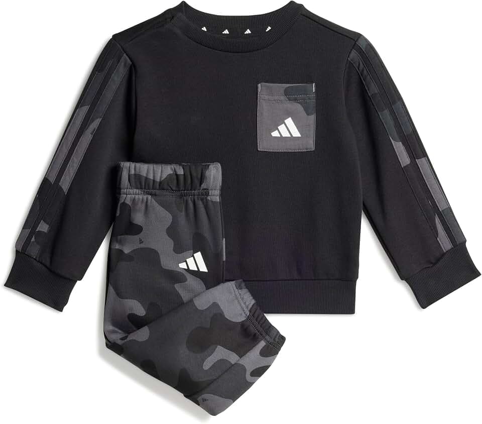 adidas Unisex Baby Seasonal Essentials Infants Camo Fleece Jogger Set in French Terry