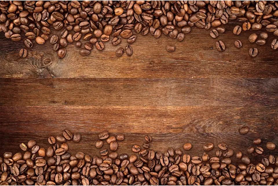 Coffee Bean Backdrop 8x6ft Vintage Brown Wooden Background