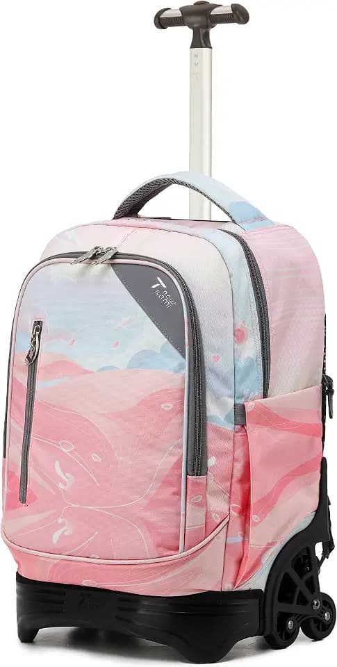 NEW TILAMI 18-Inch Rolling Backpack 6-Wheel for Kids School Travel