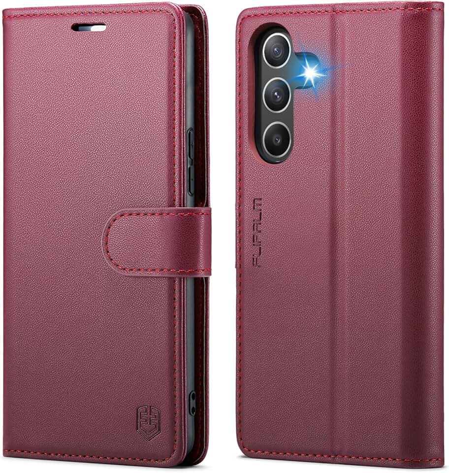 FLIPALM Wallet Case for Samsung Galaxy A15 5G, Red