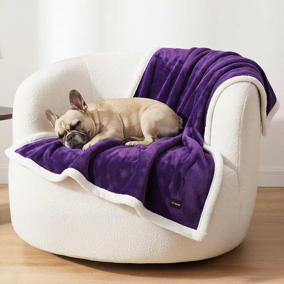 Waterproof Dog Blanket for Small Dogs, Double-Sided Washable Pet Blanket