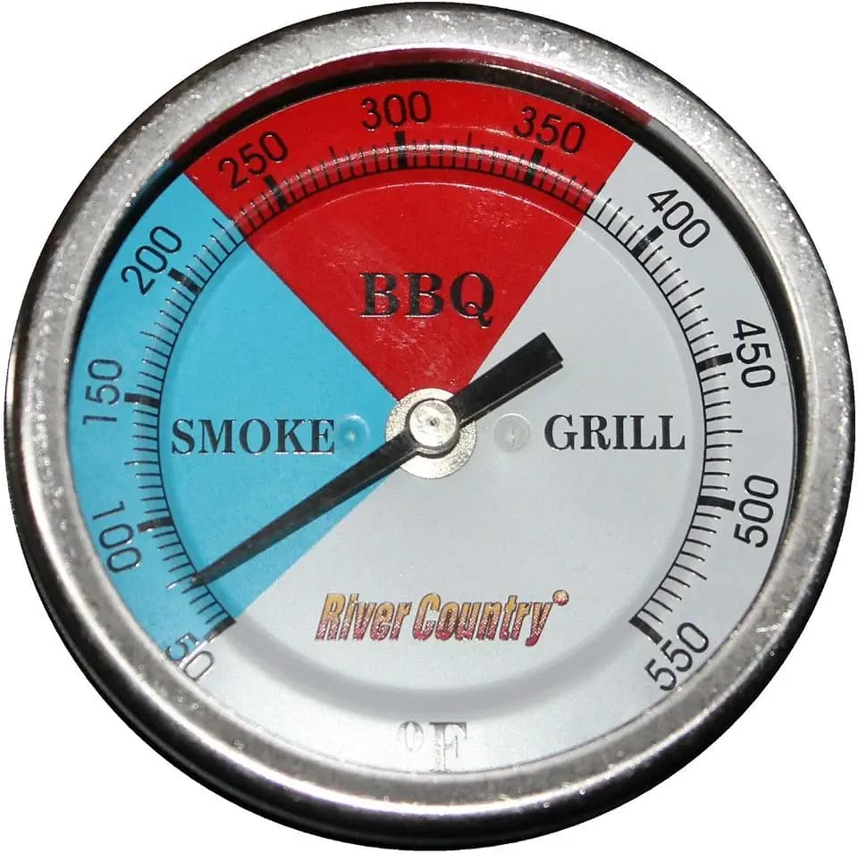 River Country 4" dial Adjustable BBQ, Grill, Smoker Thermometer Temperature Gauge (50 to 550 F)