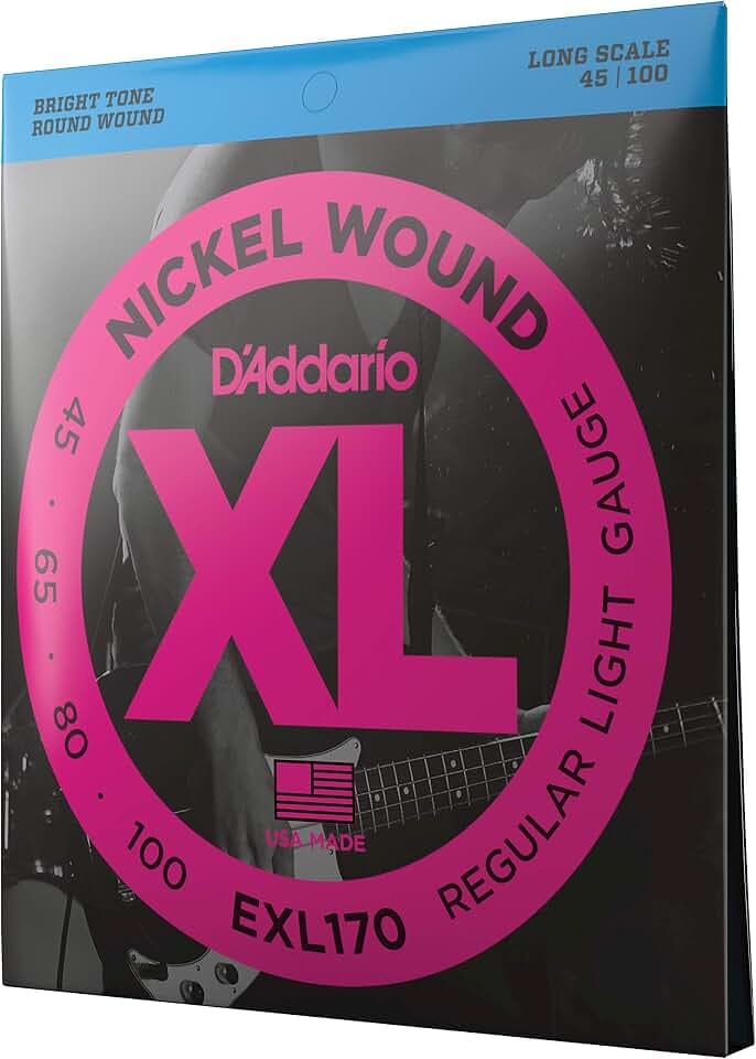 D'Addario XL Nickel Bass Guitar Strings 45-100, 4-String Set