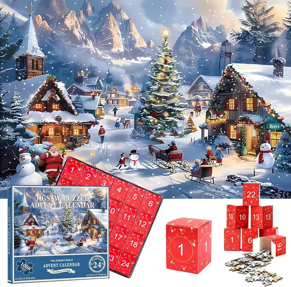 Adventskalender 2026 JigsawPuzzles, Adventskalender Kinder 70x50cm