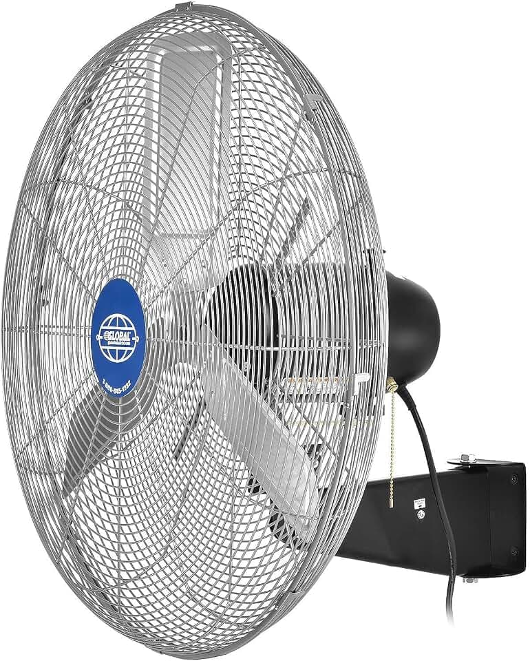 Global Industrial 24" Diameter Deluxe Oscillating Wall Mount Fan, 3 Speed