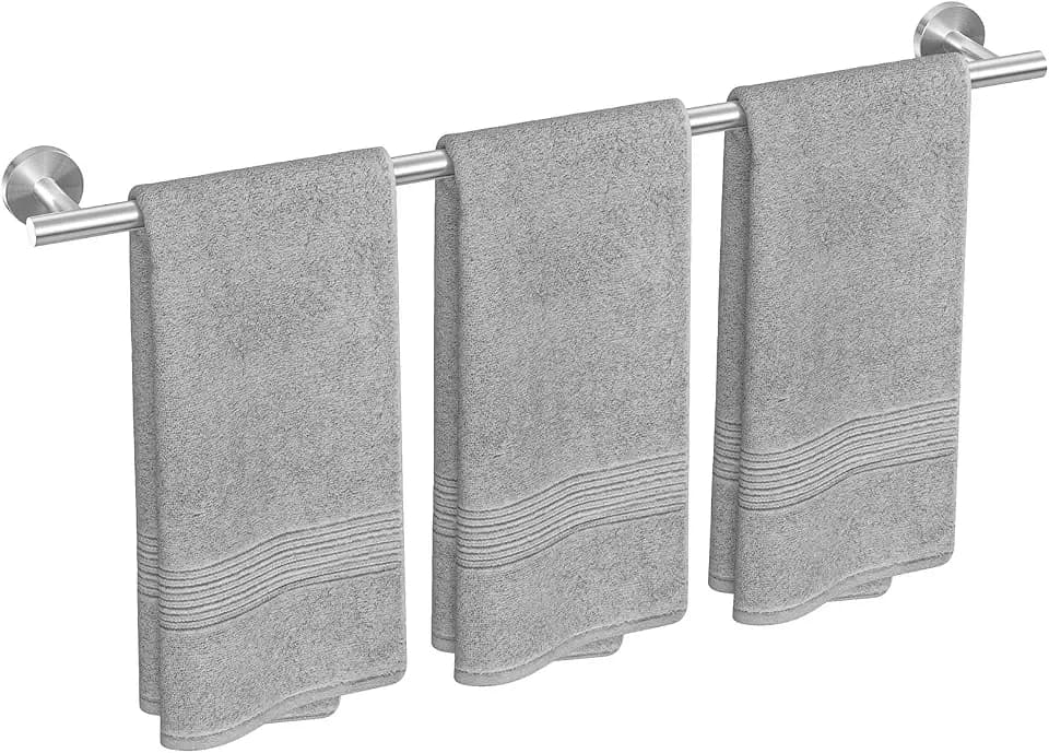 USHOWER Brushed Nickel Bath Towel Bar, 30-Inch Towel Racks for Bathroom