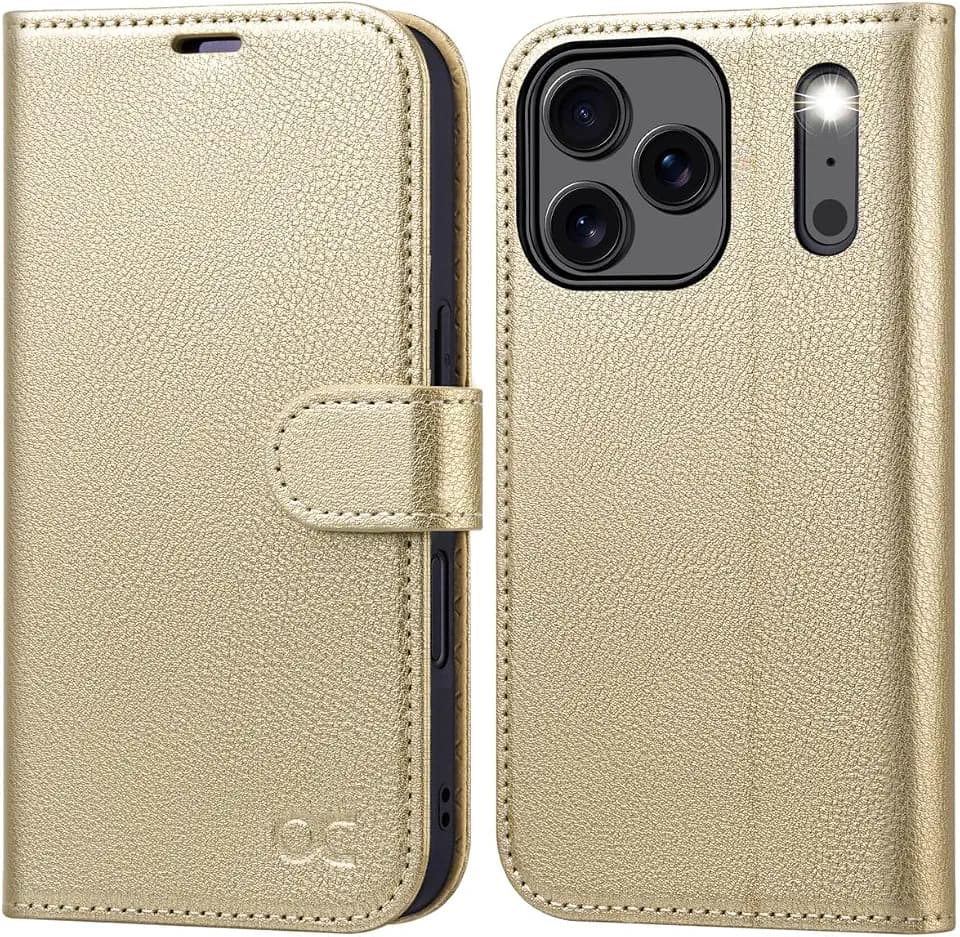 OCASE for iPhone 18 Pro Max/iPhone 17 Pro Max Wallet Case, Gold