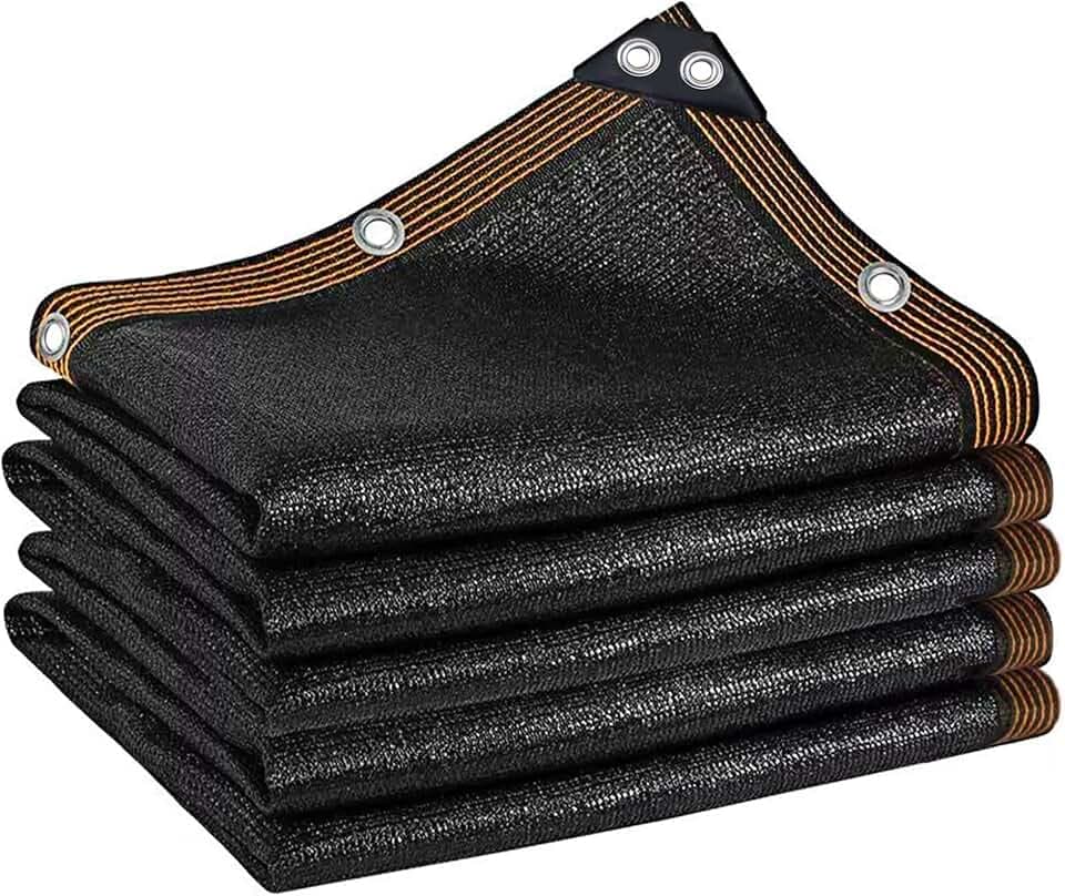 winemana 6.6x20 FT Black Shade Cloth, Mesh Tarp for Garden Greenhouse Patio