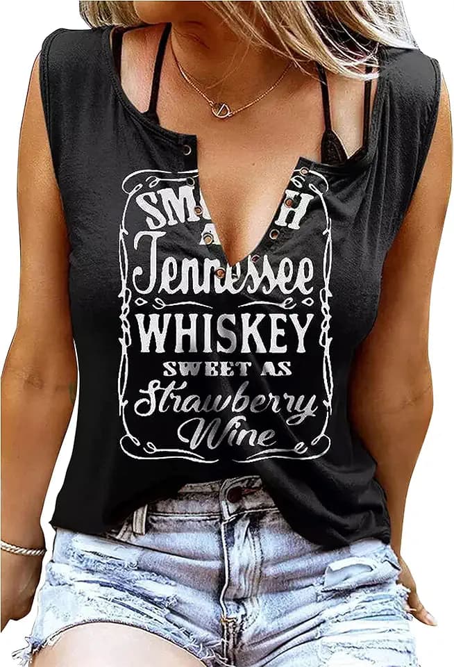 Country Concert Outfit for Women Graphic Tees V Neck Band Shirt Western Top