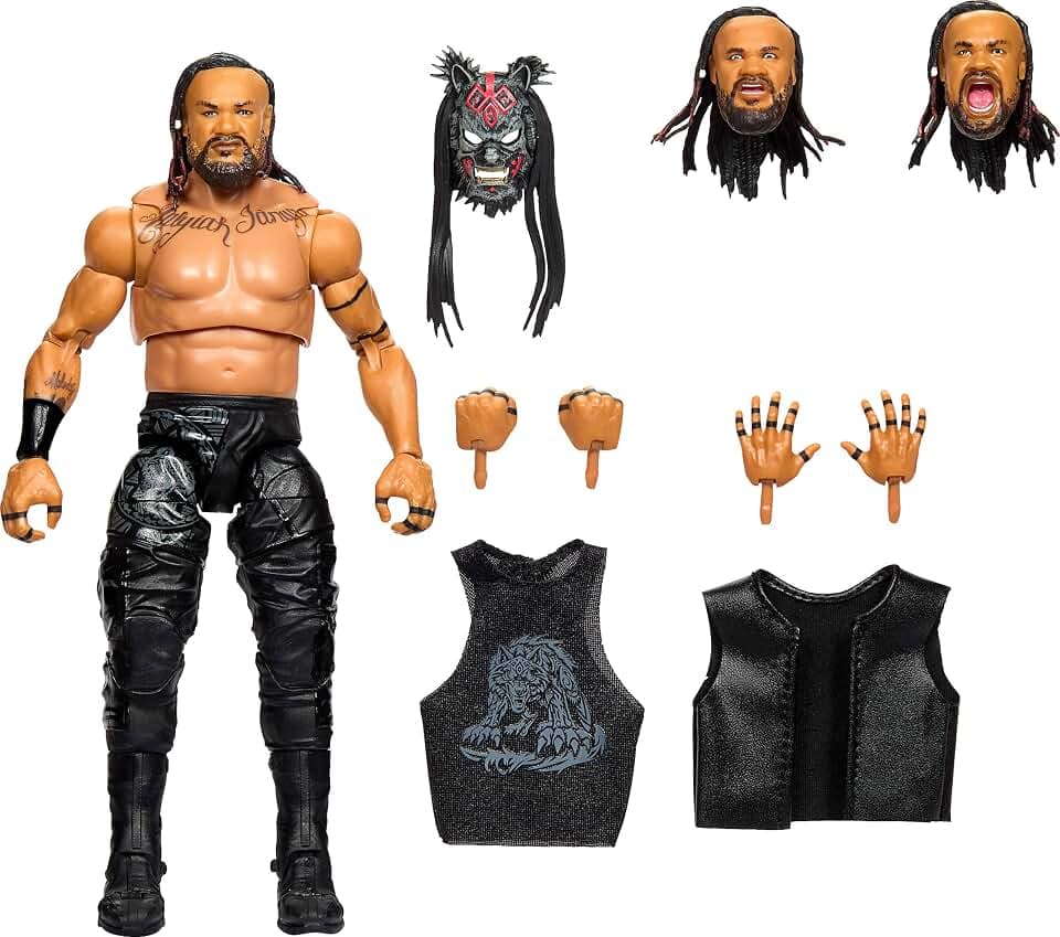 Mattel WWE Ultimate Edition Jacob Fatu Action Figure & Accessories Set