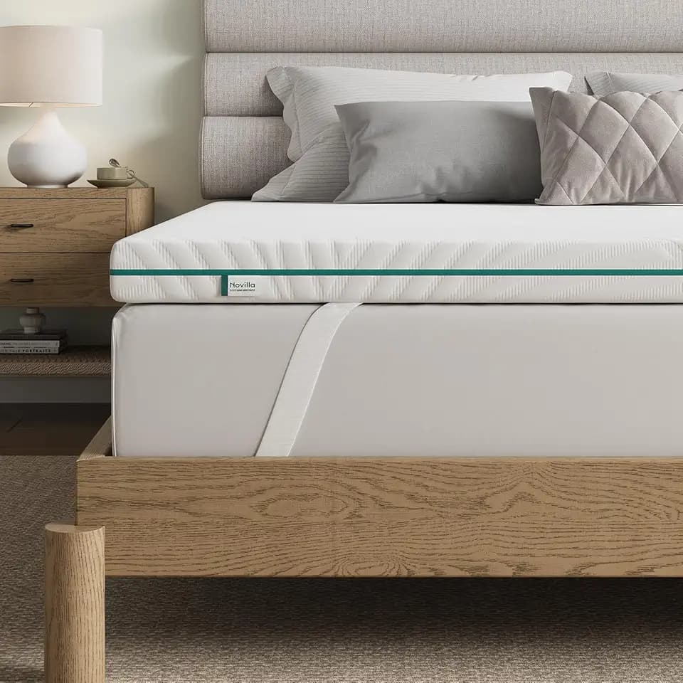 Novilla 7,5cm Matratzentopper 120x190cm Memory Foam – Kaltschaum Topper für Sofa, Bett, Boden, Gästebett, Wohnwagen – Schlafauflage weich & stützend – Waschbar mit Gummiband – Gel Topper