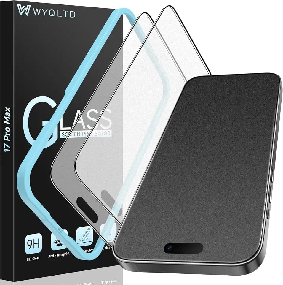 2 Pack for iPhone 17 Pro Max Matte Screen Protector Glass