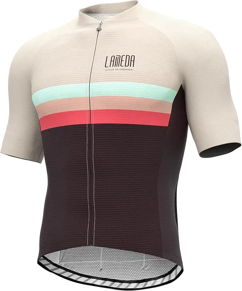 LAMEDA Kurzarm-Radtrikot Herren Atmungsaktiv Schnell Trocknend Hautfreundlich Ideal für Radsport, Fitness & Outdoor