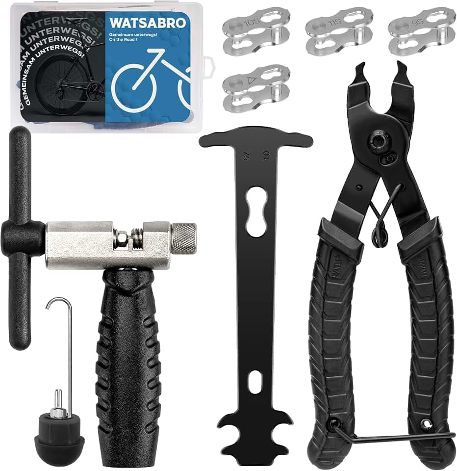 WATSABRO Kettennieter Fahrrad Set 3.0 für 6-12 Fach Fahrradkette Werkzeug