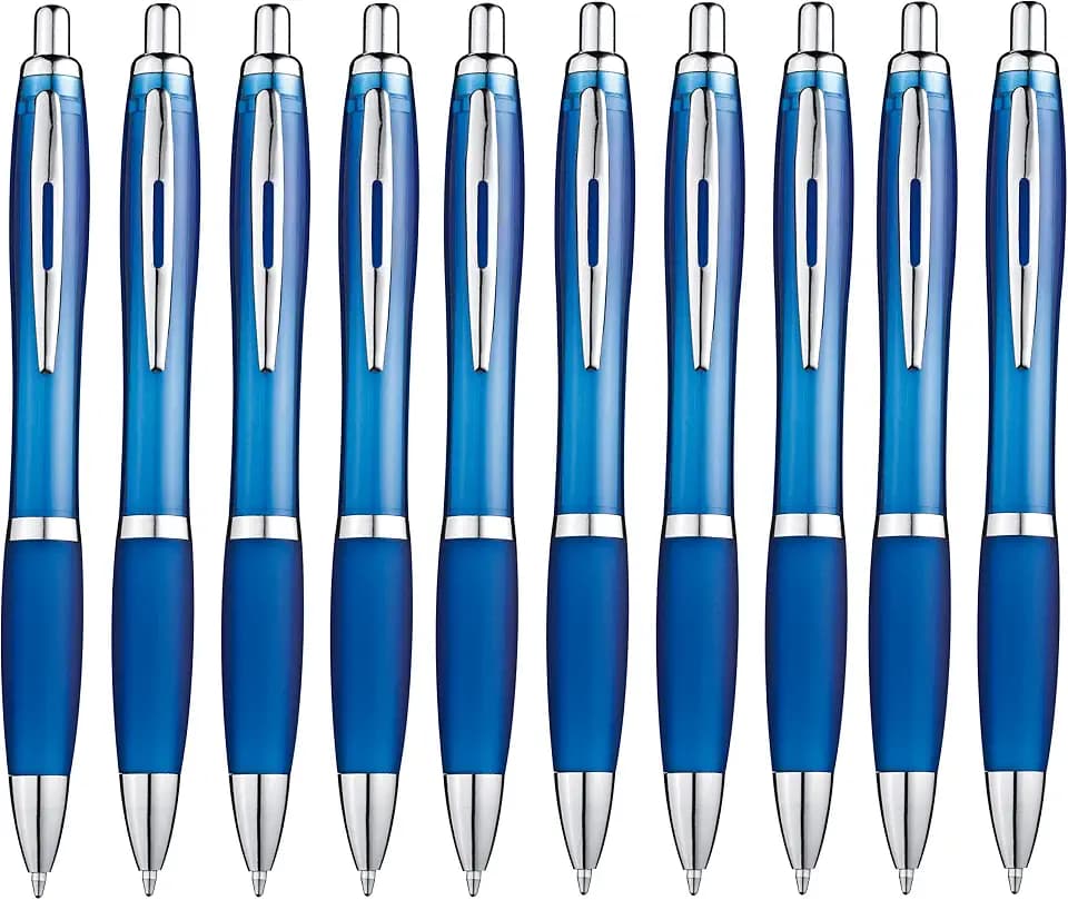 Libetui 10 Kugelschreiber Blau – Kulis blauschreibend mit Großraummine