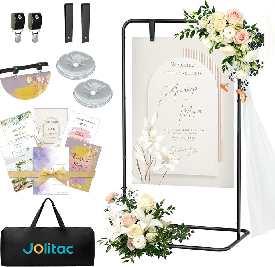 Jolitac Hochzeitsständer, Hochzeit Willkommensschild, Präsentationsständer