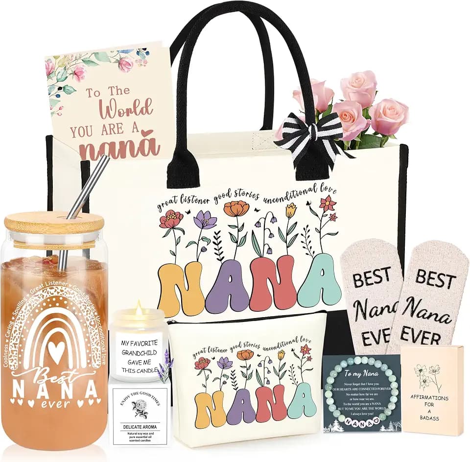 DOGMEM Nana Gifts, Birthday Gifts for Nana, Best Nanas Ever Gift