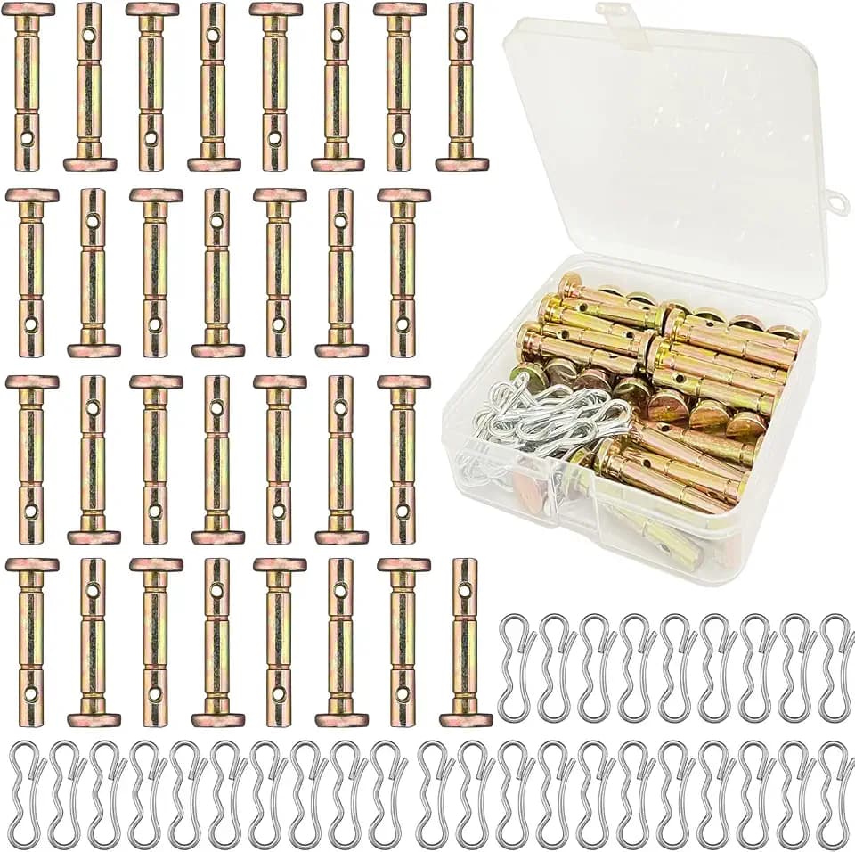 30 Pack 738-04124A and 714-04040 Shear Pin Kits, Replacement Shear Pins and Cotter Pins for Snowblower, Compatible with MTD Craftsman Cub Cad Troy Bilt SnowBlowers