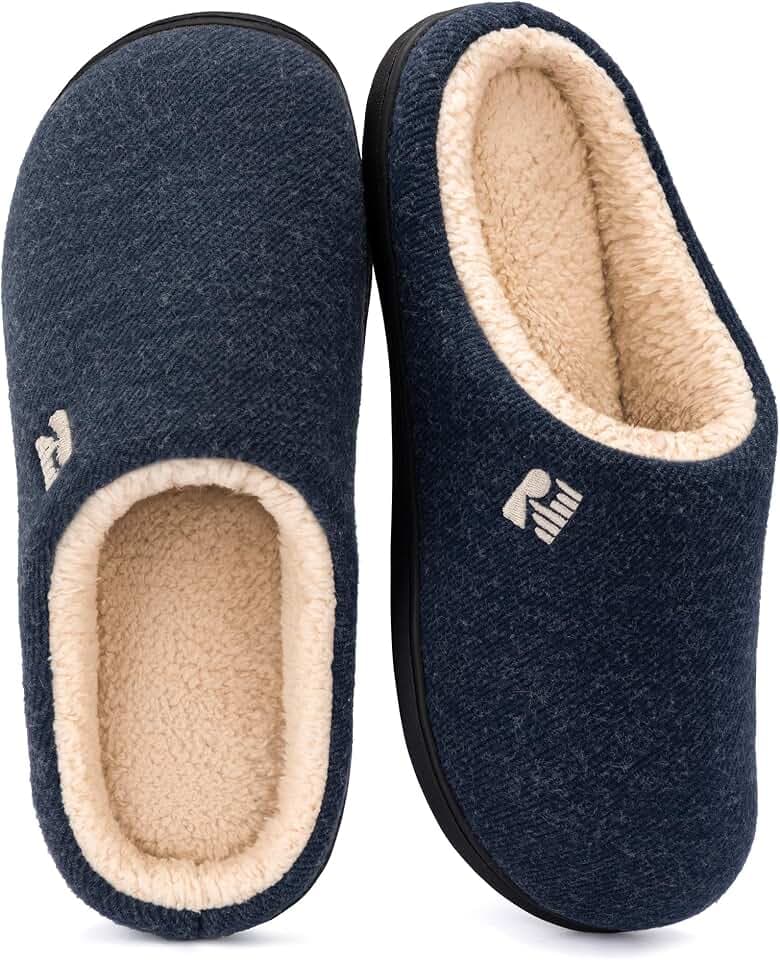 RockDove Herren Hausschuhe mit Sherpa-Futter und Memory-Schaum