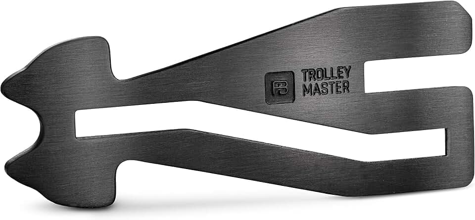 FABACH Trolley Master Stainless Steel Series - Edelstahl Einkaufswagenlöser Schlüsselanhänger für Einkaufswagen - Einkaufswagenchip öffnet Frontlader- und Seitenschubfach