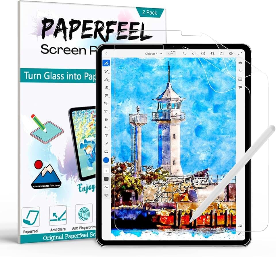 PAPERFEEL 2 Stück Schutzfolie für iPad Air 5. 4. Generation Folie 2022 2020
