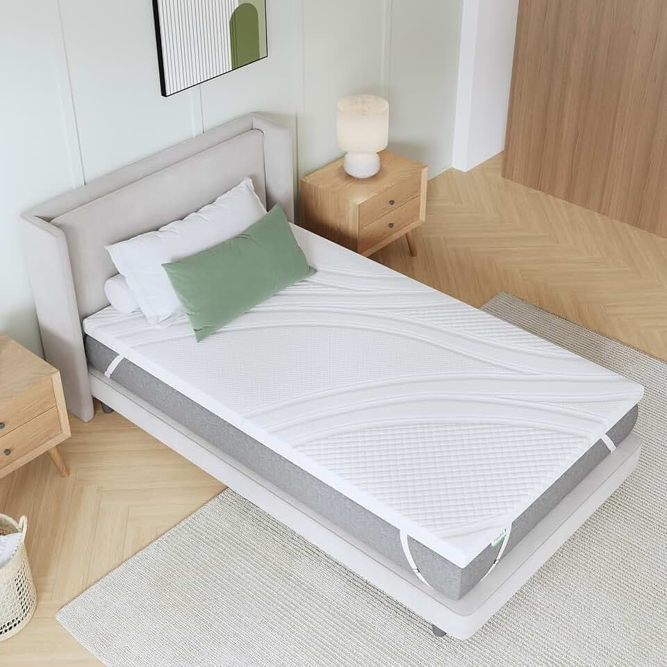 Novilla Matratzen Topper 90x190 7.5cm Höhe Gel Topper Memory Foam MatratzenTopper für Boxspringbett Wohnwagen Schlafsofa Matratzenauflage Bezug Waschbar Oeko-TEx