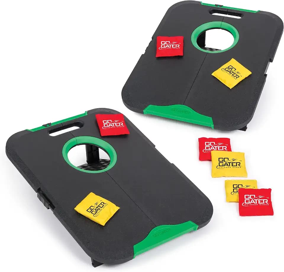 EastPoint Cornhole Set, 2 Targets, 8 Bean Bags, LED Lights, Outdoor Games