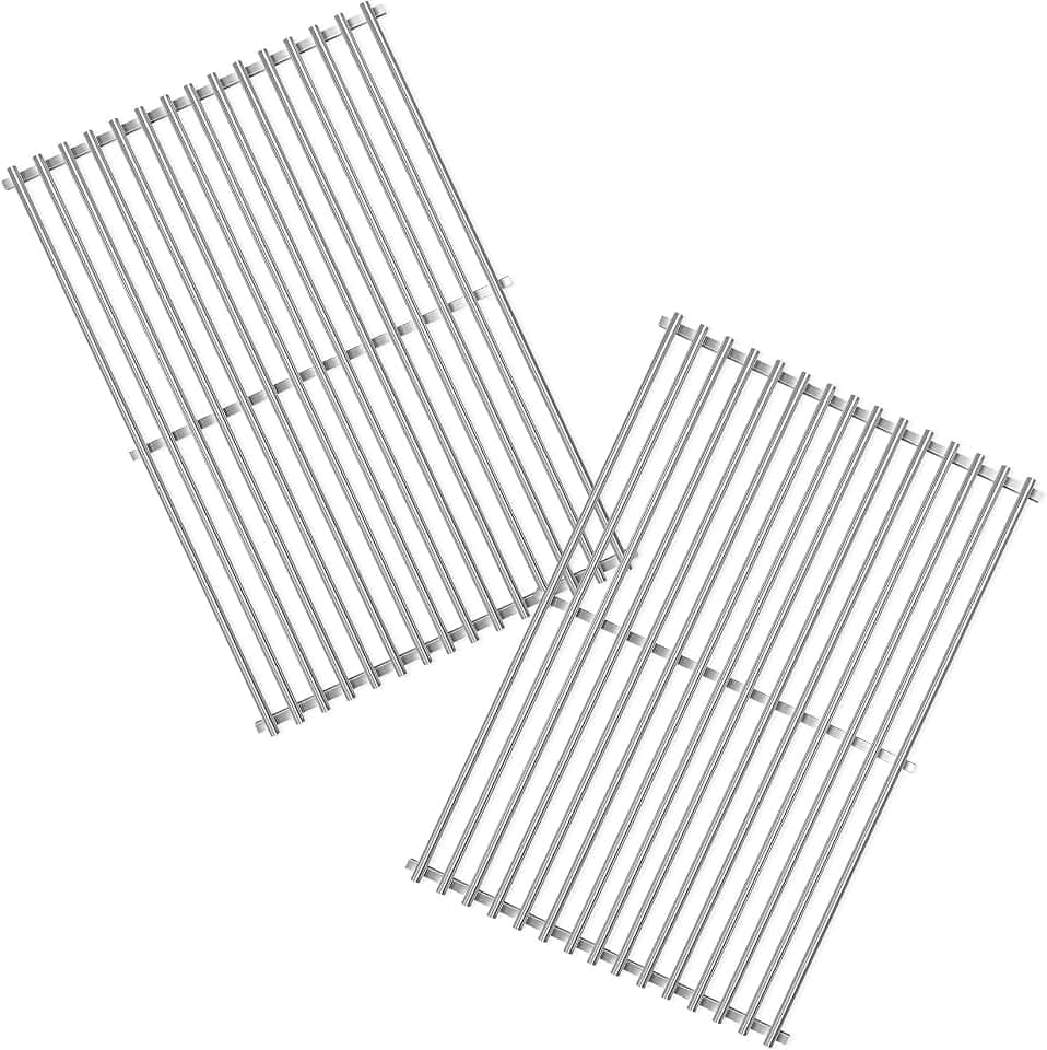 GasSaf 304SS Grill Grates 17.5 for Weber Spirit 300 and GS4 II 300, Cooking Grates 7638 for Genesis Silver/Gold/Platinum B & C, Genesis 1000-3500, Spirit 700, Weber 900, Grill Parts 7639 65906 7525