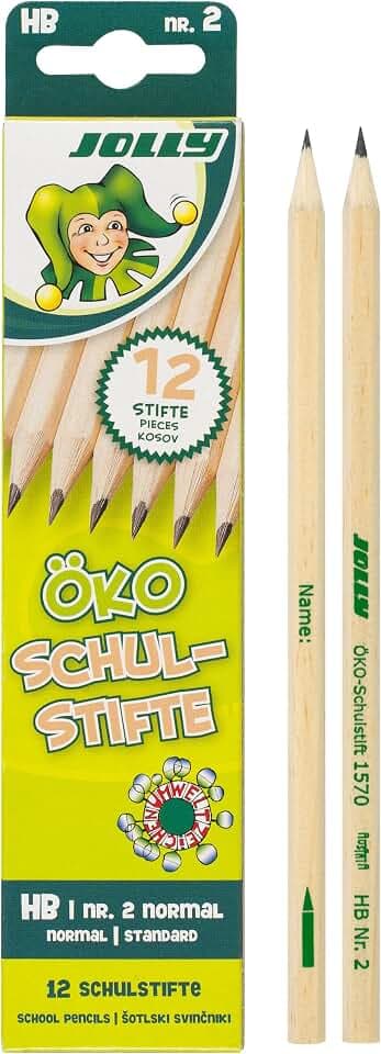 JOLLY Öko Schulstift HB | Vorratspackung | 12 Stück